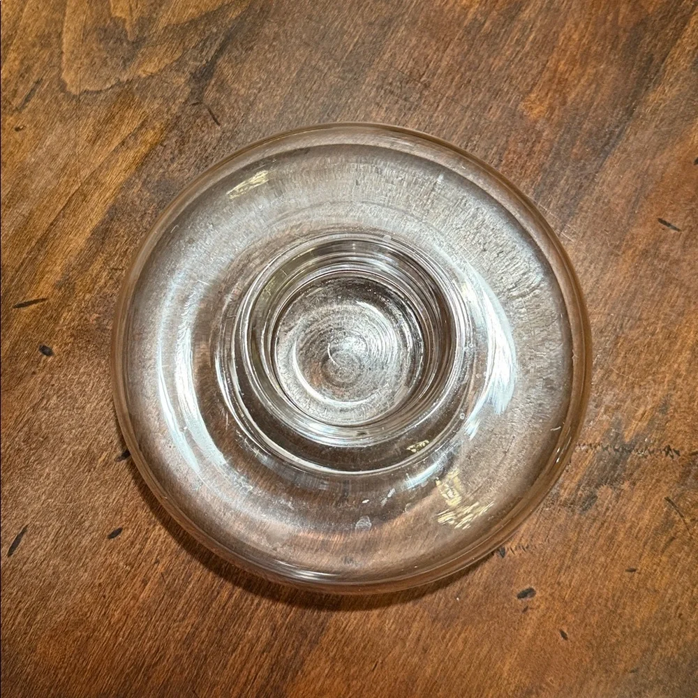 Crate&Barrel Clear Glass Candle Holder